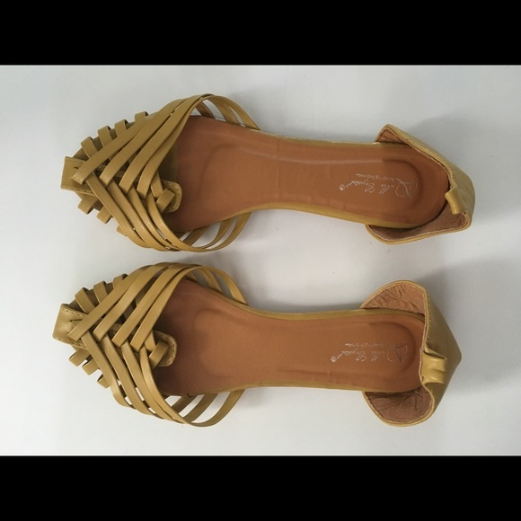 mustard yellow women's sandals